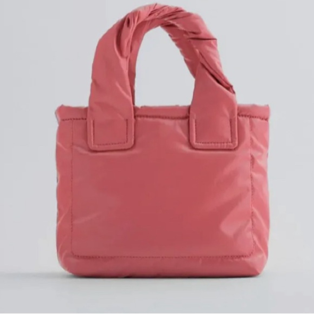 [NWT] Zara Small Pink Shopper Bag With Crossbody Strap